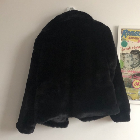 Faux fur coat black - Picture 2 of 3